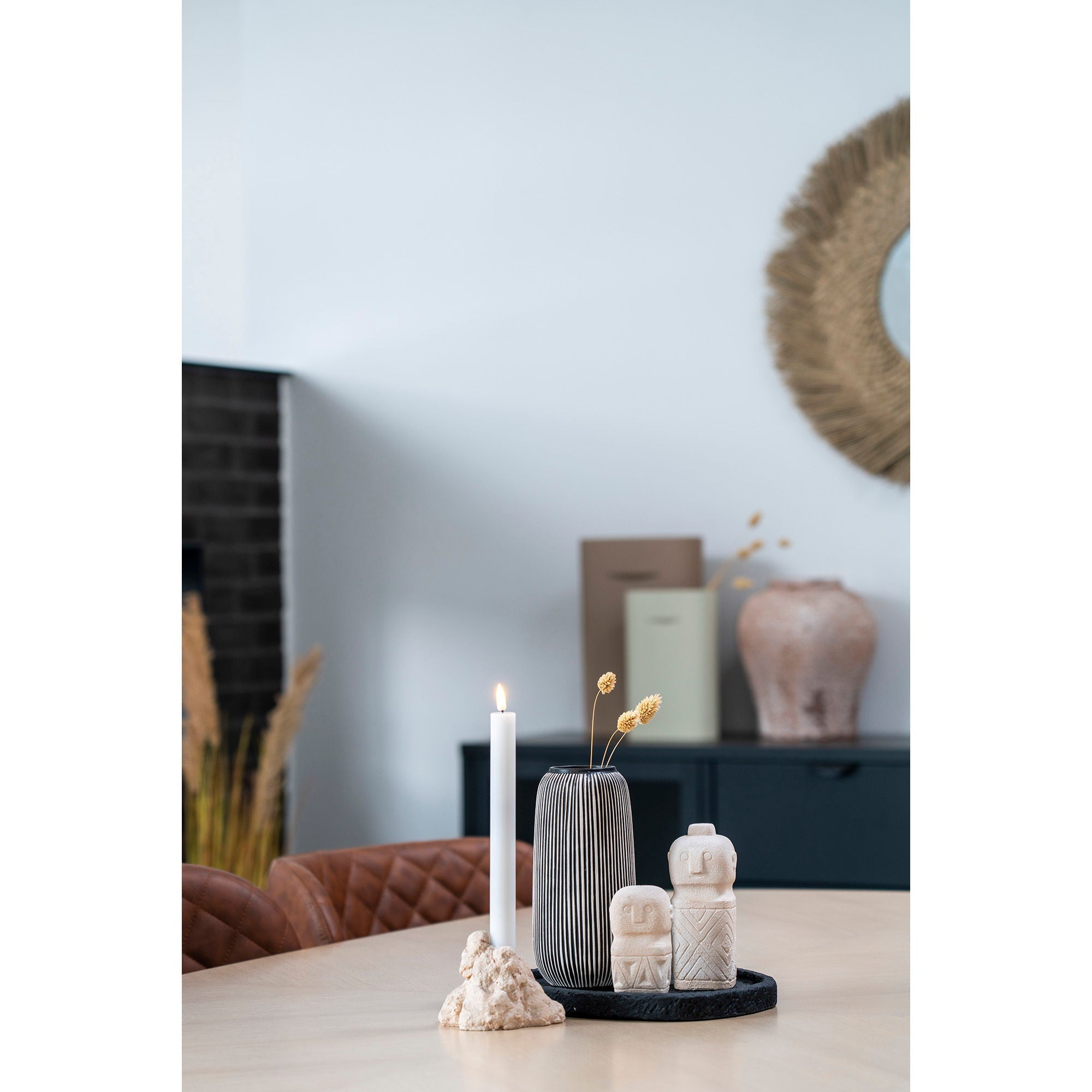 House Nordic Tray, Cement, Black, 26,5x26x2 Cm
