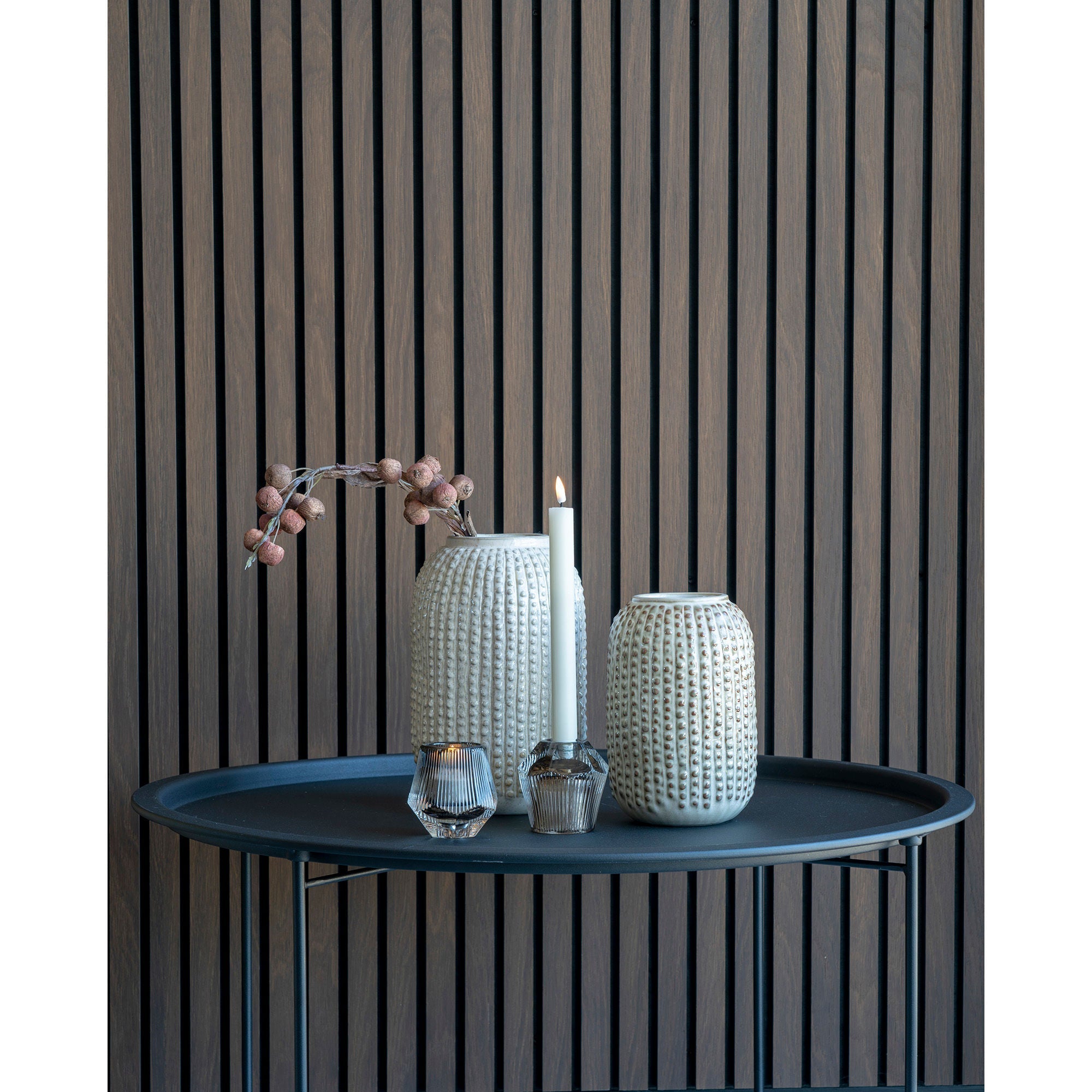 House Nordic Vase, Ceramic, Beige, ø16x25,5 Cm