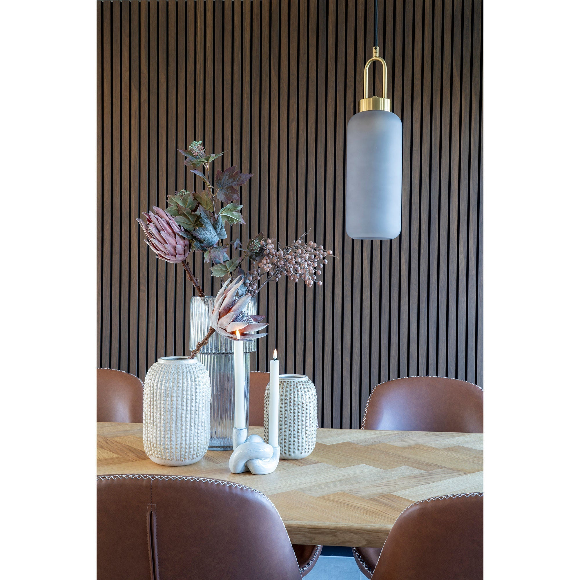 House Nordic Vase, Ceramic, Beige, ø16x25,5 Cm