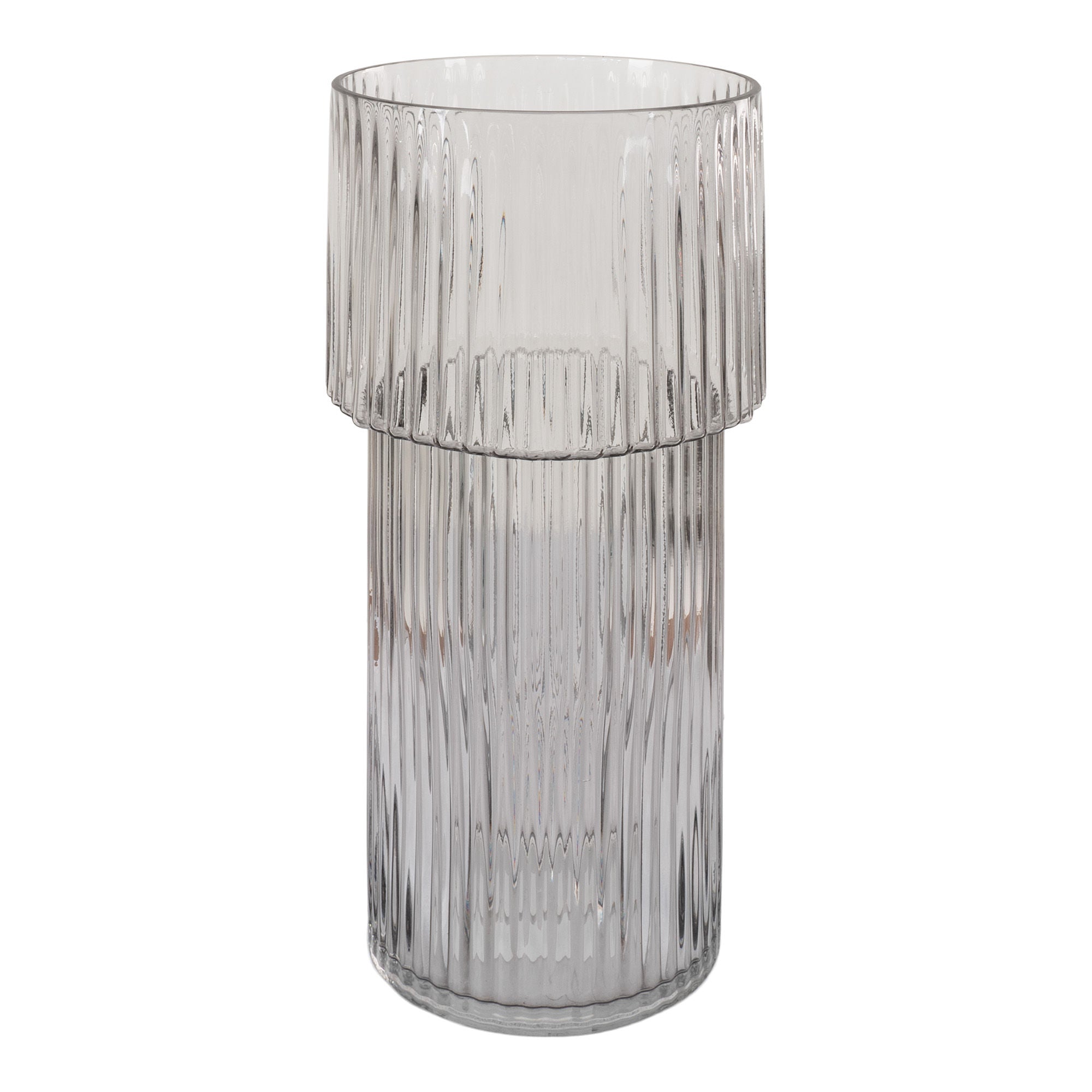 House Nordic Vase, Mouth Blown Glass, Clear, ø17,5x40 Cm