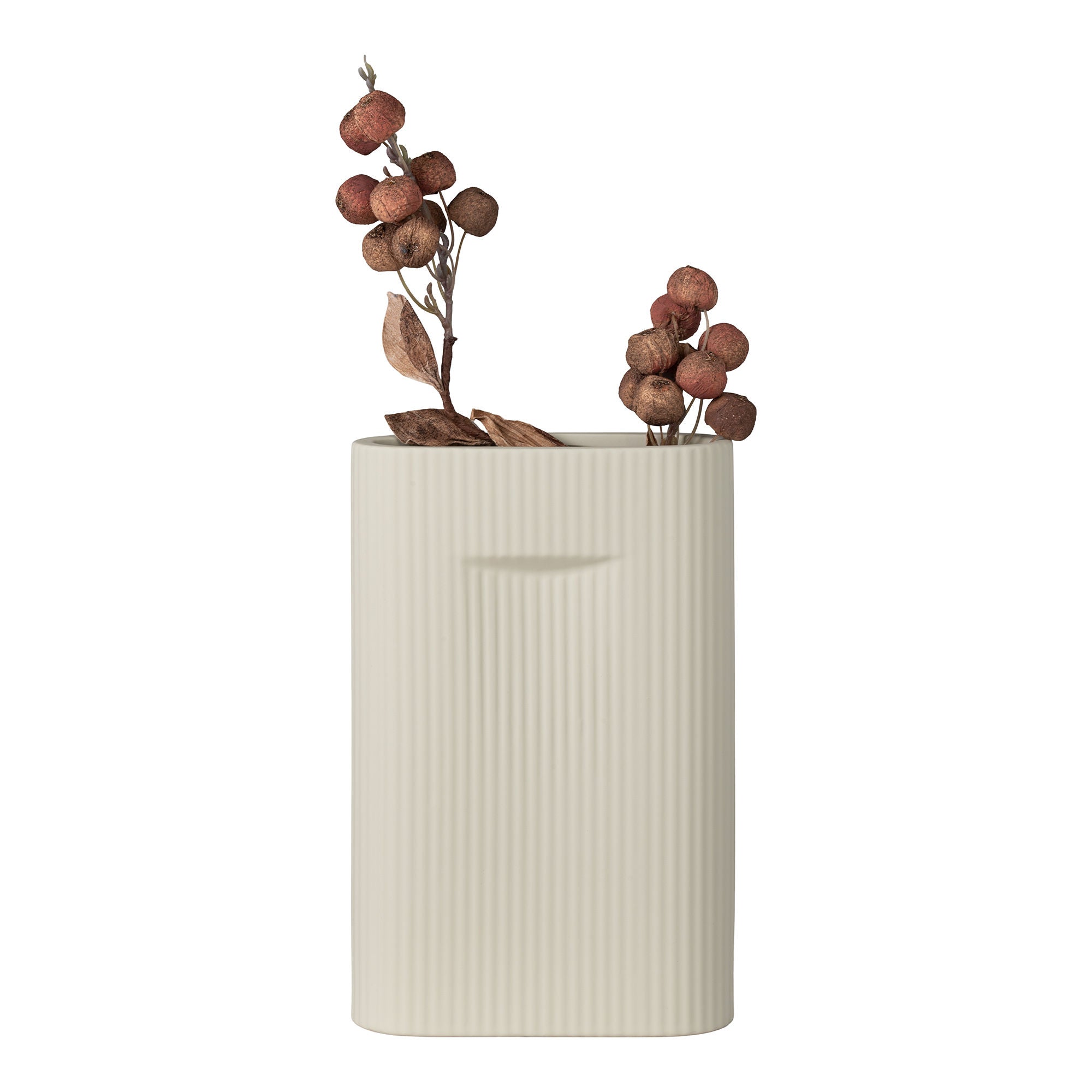 House Nordic Vase, Ceramic, Grey, 16,5x6,5x26 Cm