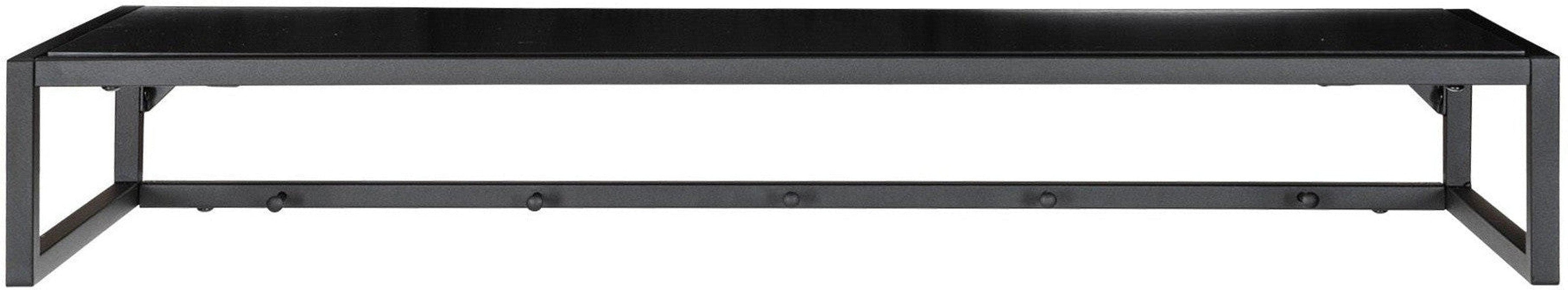 House Nordic Vita Hat Shelf, Black Shelf, Black Frame, 80x28 Cm