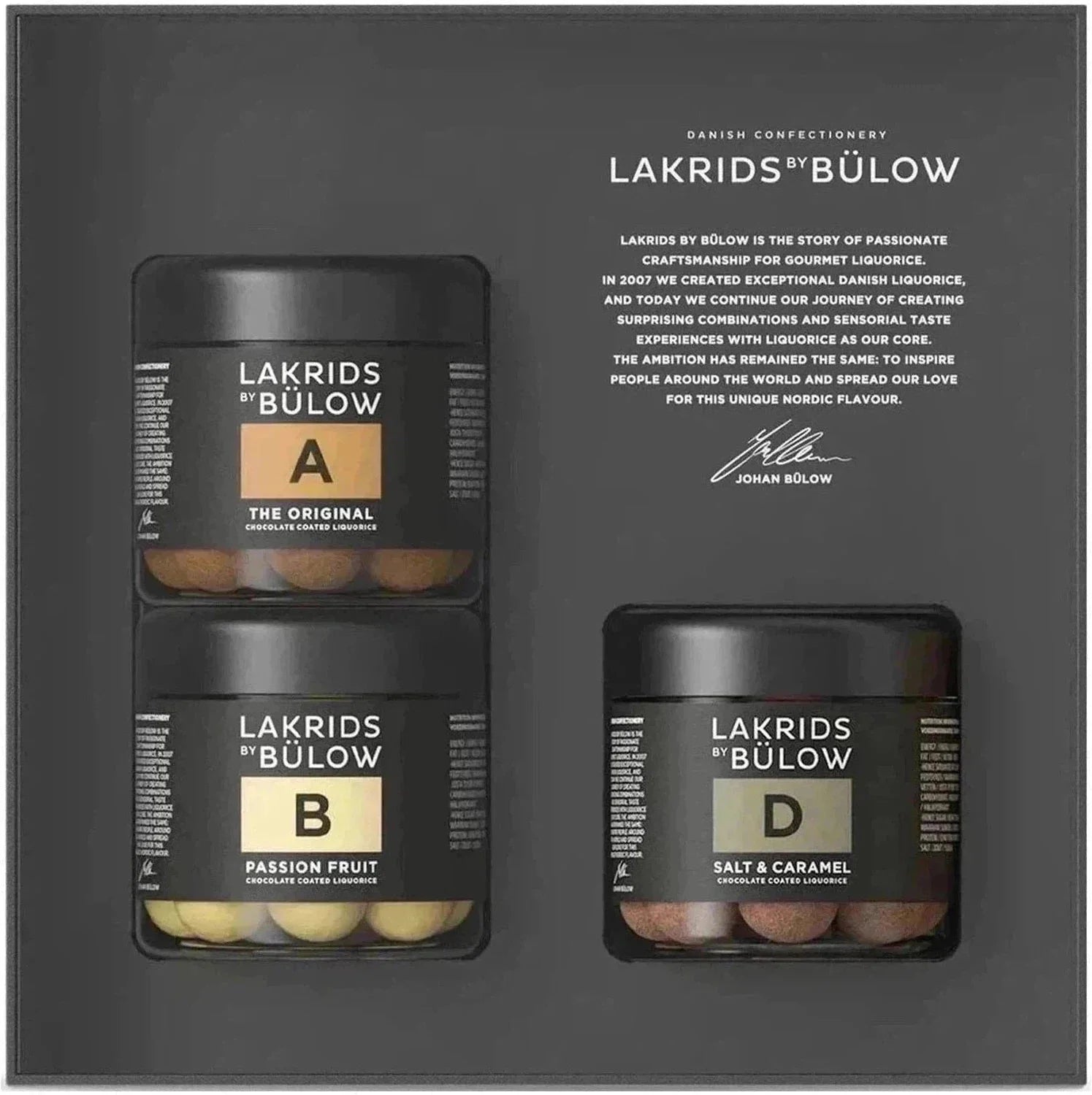 Lakrids by Bülow Classic Black Box - A, B & D, 345g