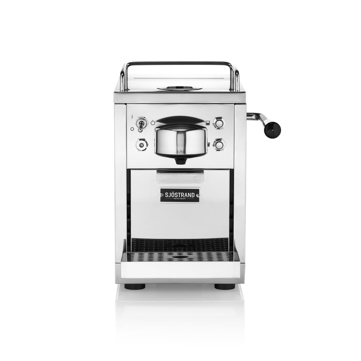 Sjönstrand espresso kapselmaskin, rostfritt stål