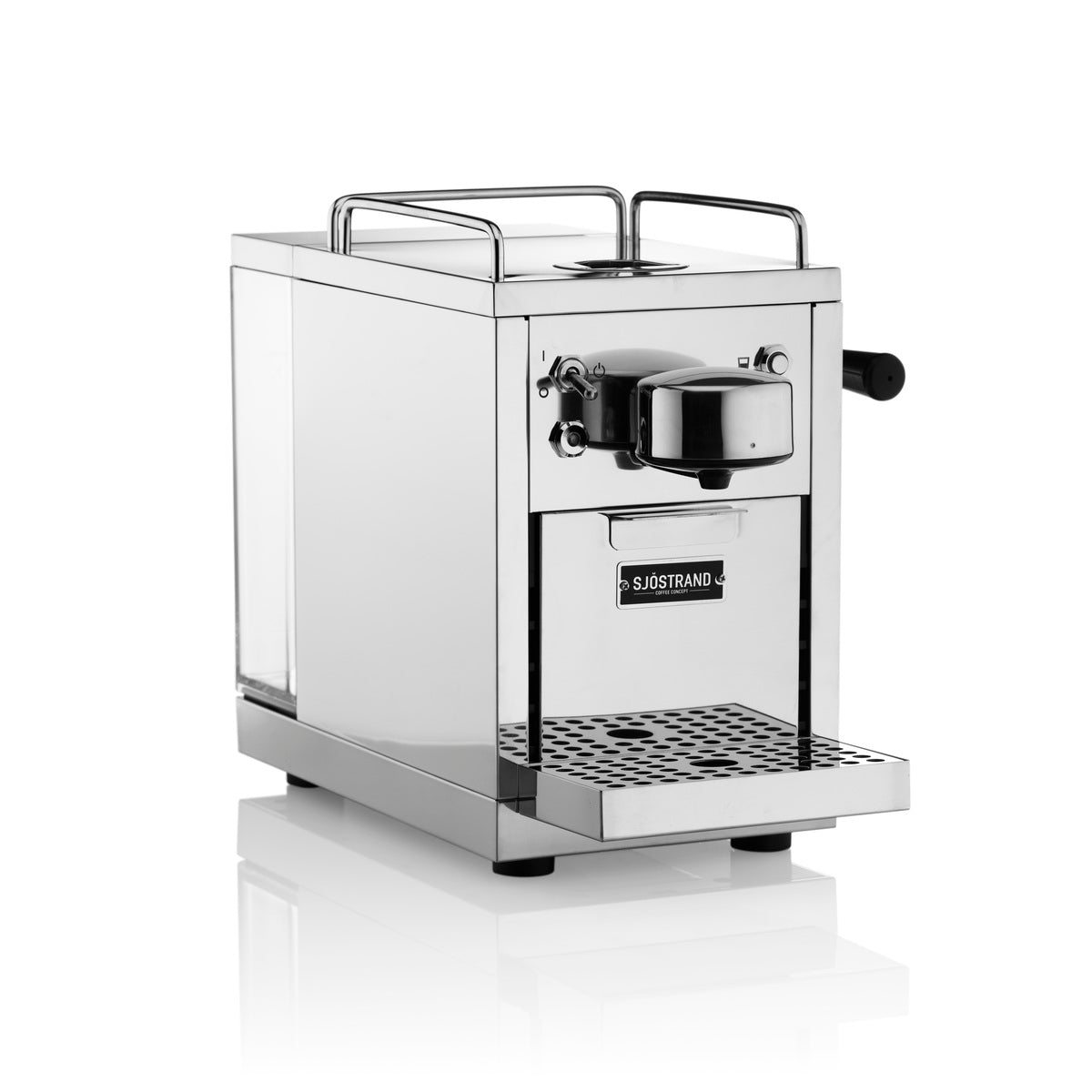 Sjönstrand espresso kapselmaskin, rostfritt stål