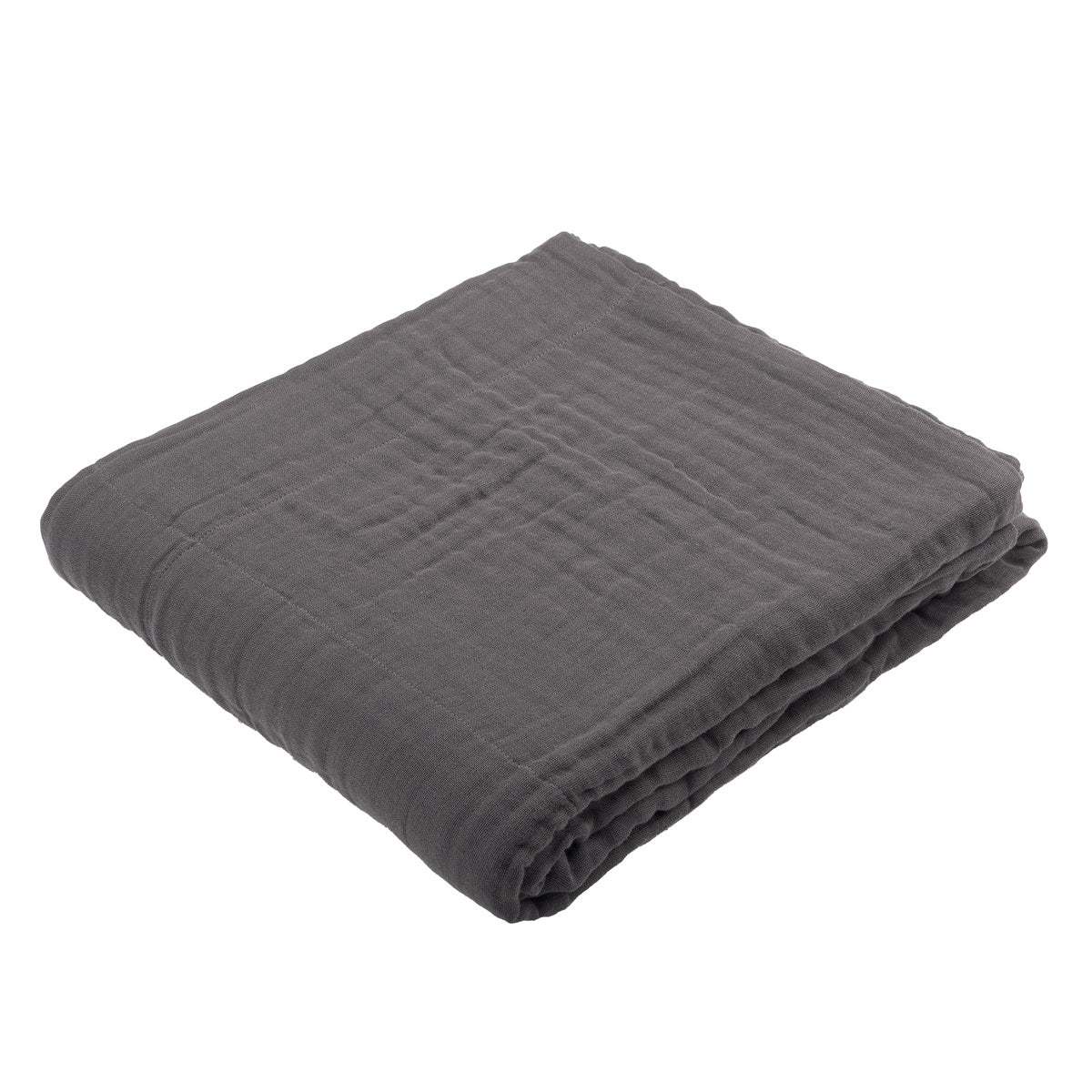 The Organic Company 6 Layer Soft Blanket, Dark Grey