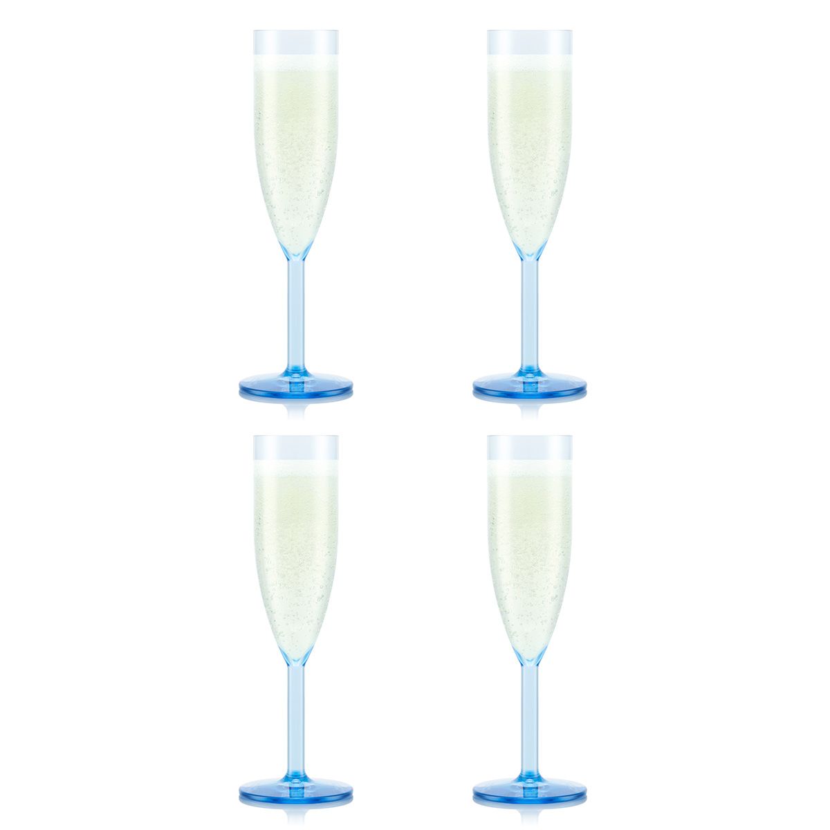 Bodum Oktett Champagne Flutes 4 Pcs. 0.12 L, Blue Moon