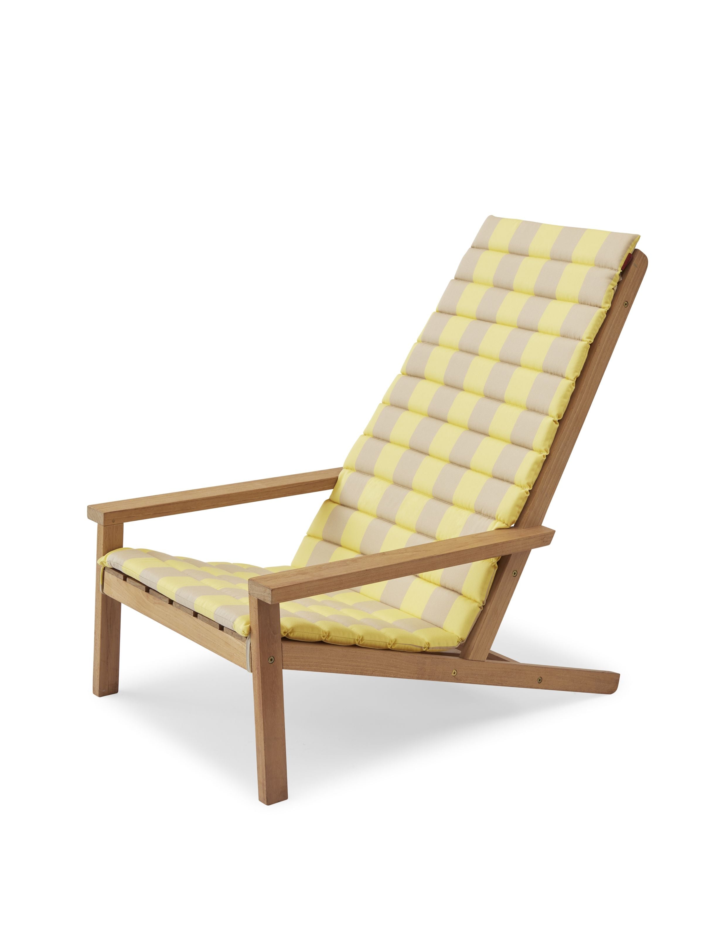 Skagerak Between Lines Deck Chair Cushion, Lemon/Sand Stripe