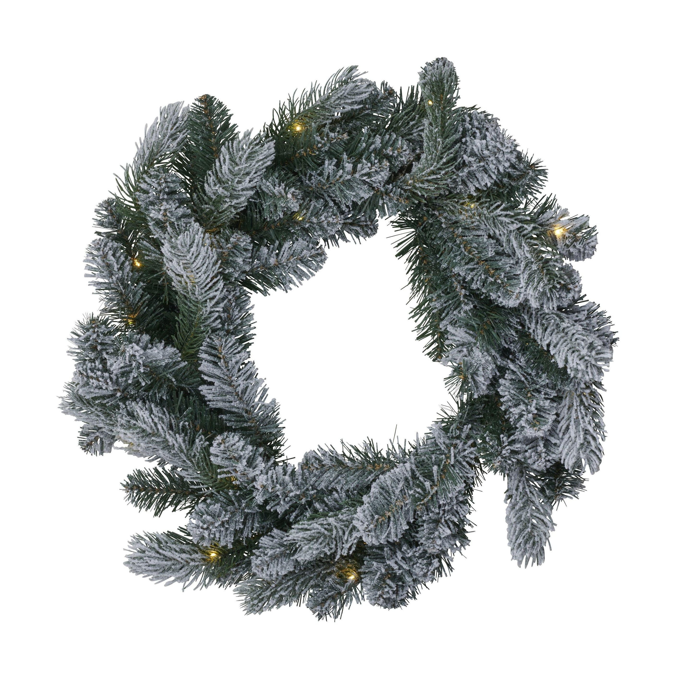 Sirius Anton Wreath ø45cm, Green/Snow