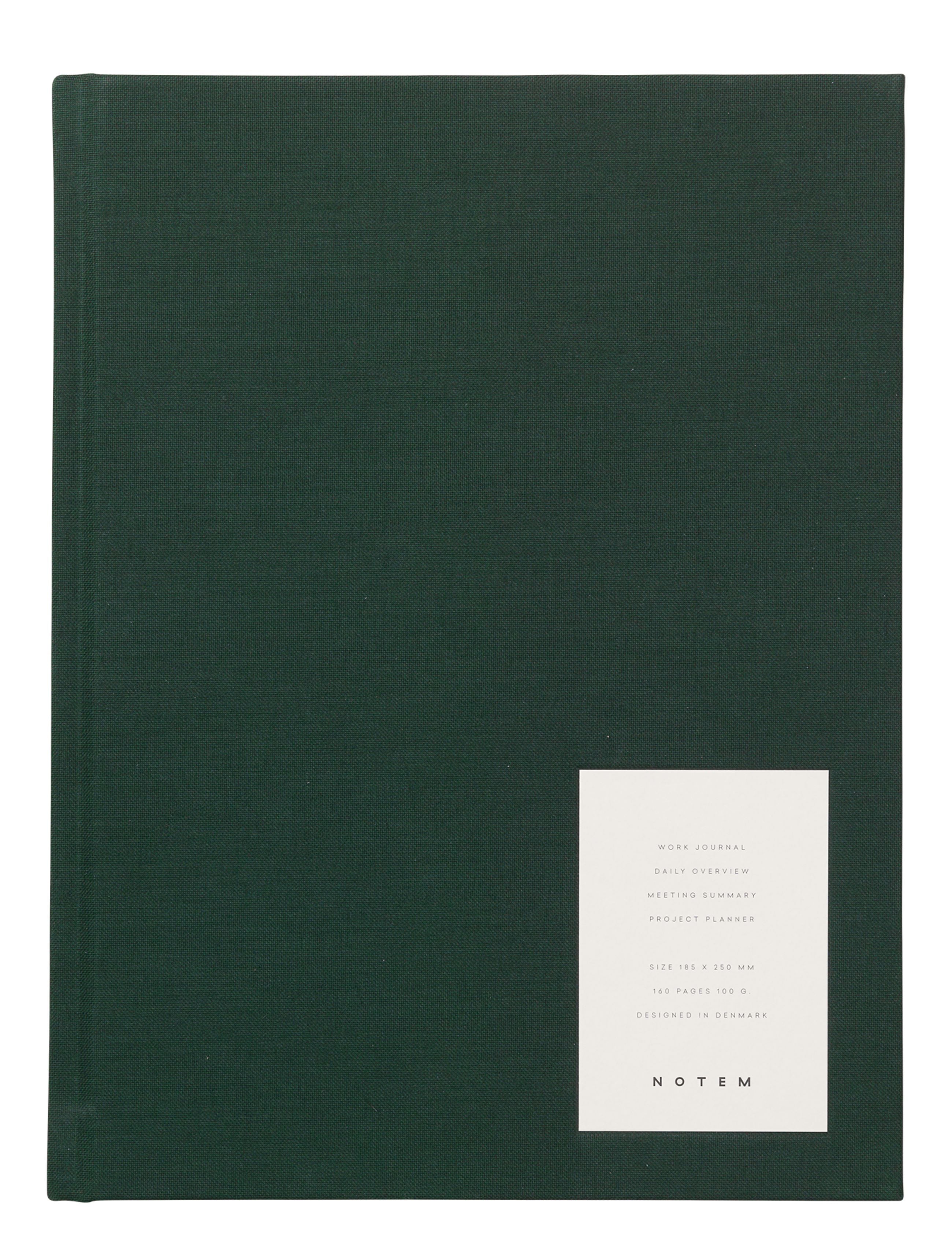 Notem Studio Even Work Journal Large, Dark Green Cloth