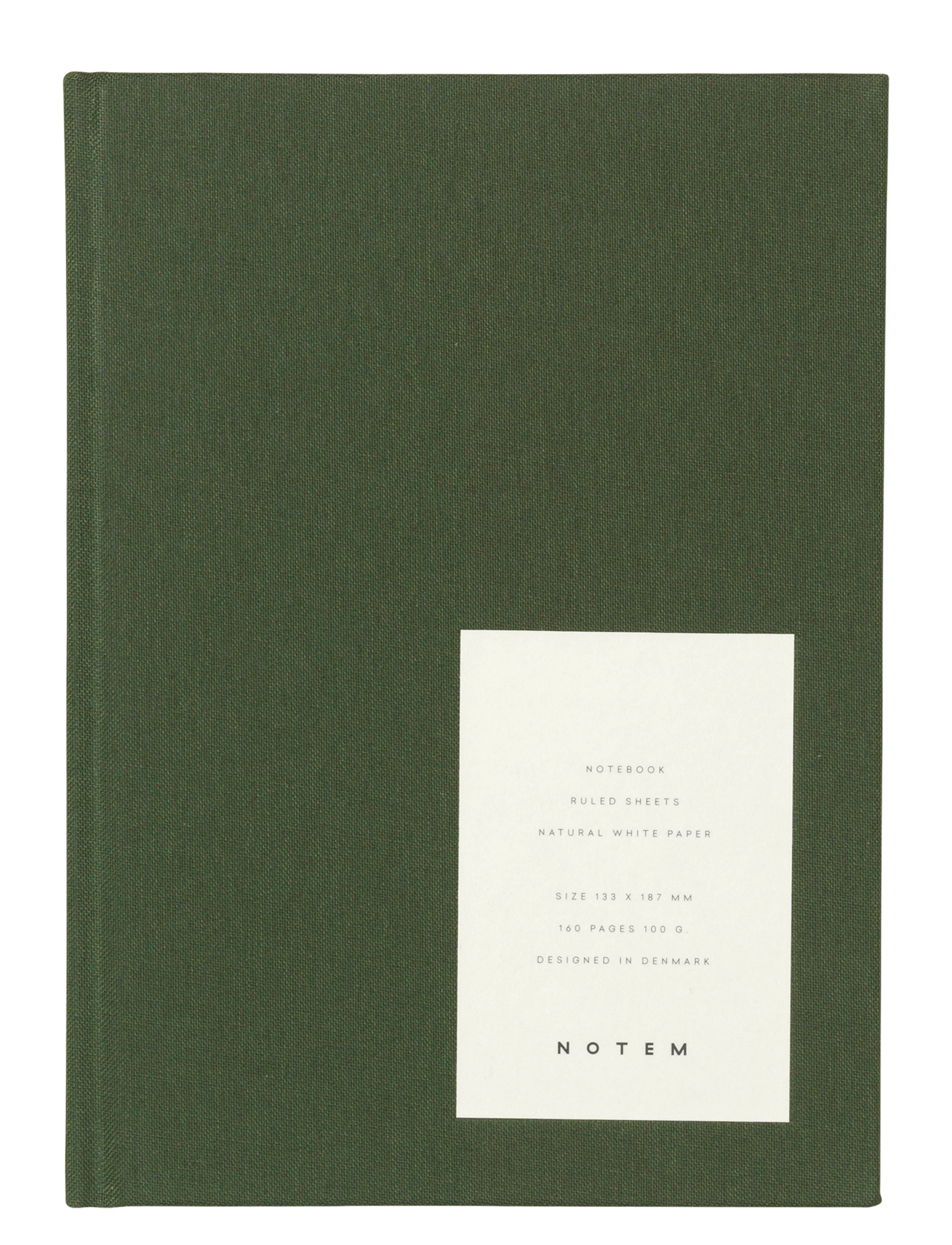 Notem Studio Even Notebook Medium, Forest Green Cloth