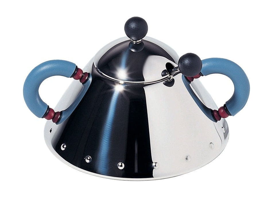 Alessi 9097 Sugar Bowl With Spoon, Light Blue