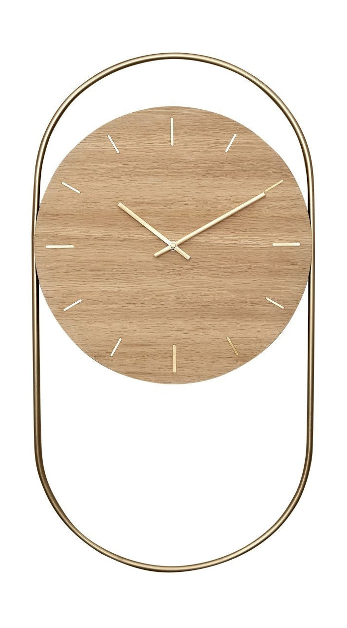 Andersen Furniture A Wall Clock, Oak/Brass