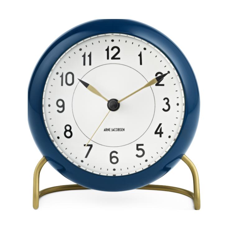 Arne Jacobsen Station Table Clock With Alarm, Petrol