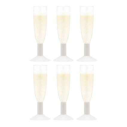 Bodum Oktett Plastic Champagne Glasses 6 Pcs., Cream