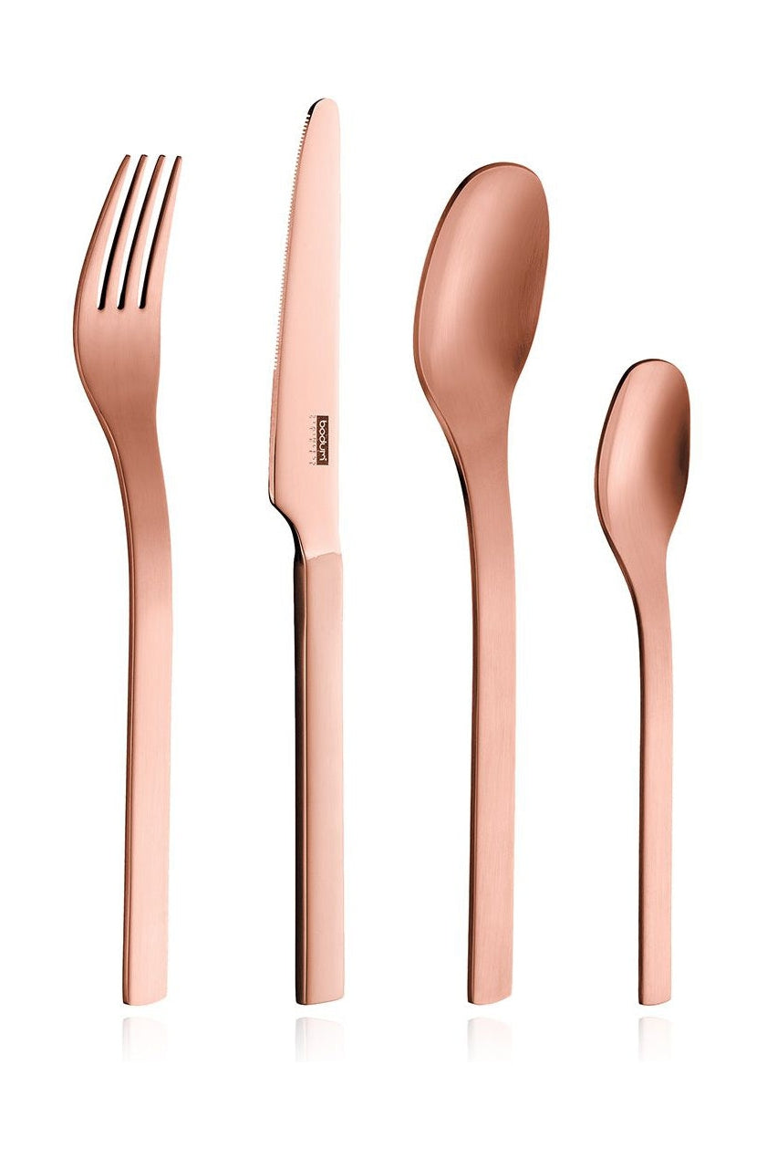 Bodum Barcelona Set Cutlery Set 16 Pieces, Copper