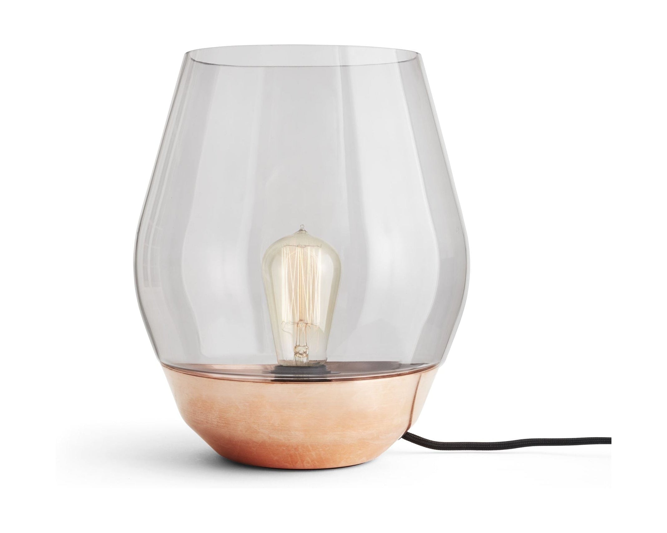 New Works Bowl Table Lamp Raw Copper, Smoked