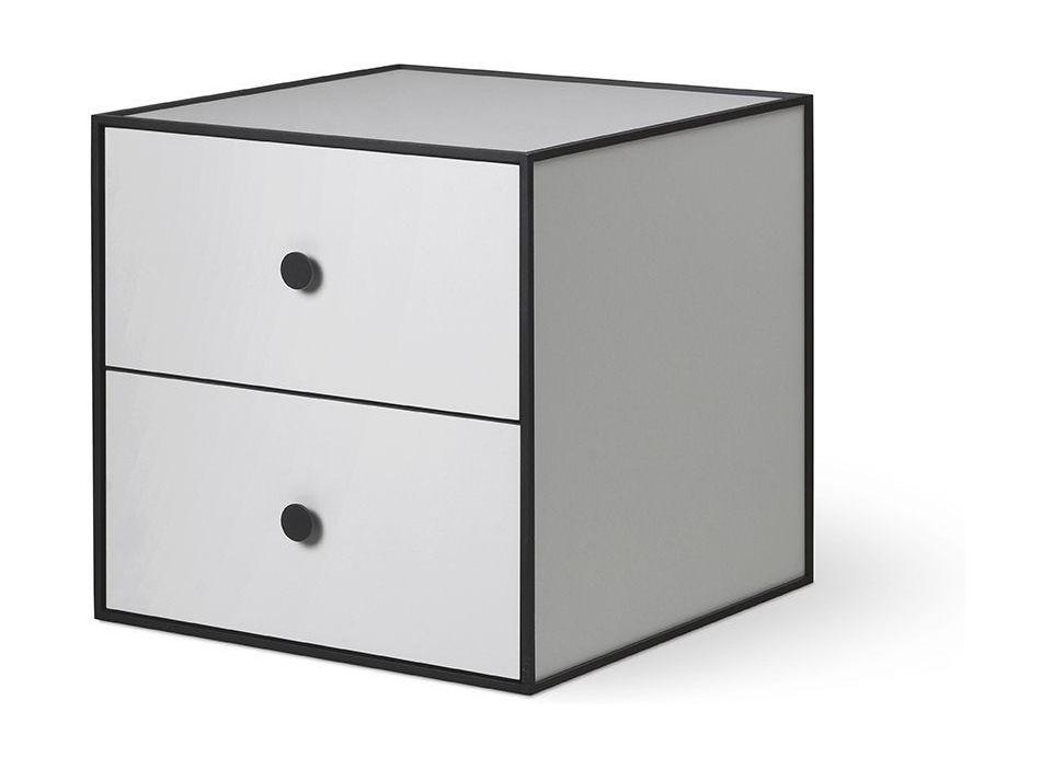 Audo Copenhagen Frame 35 Module With Two Drawers, Light Grey