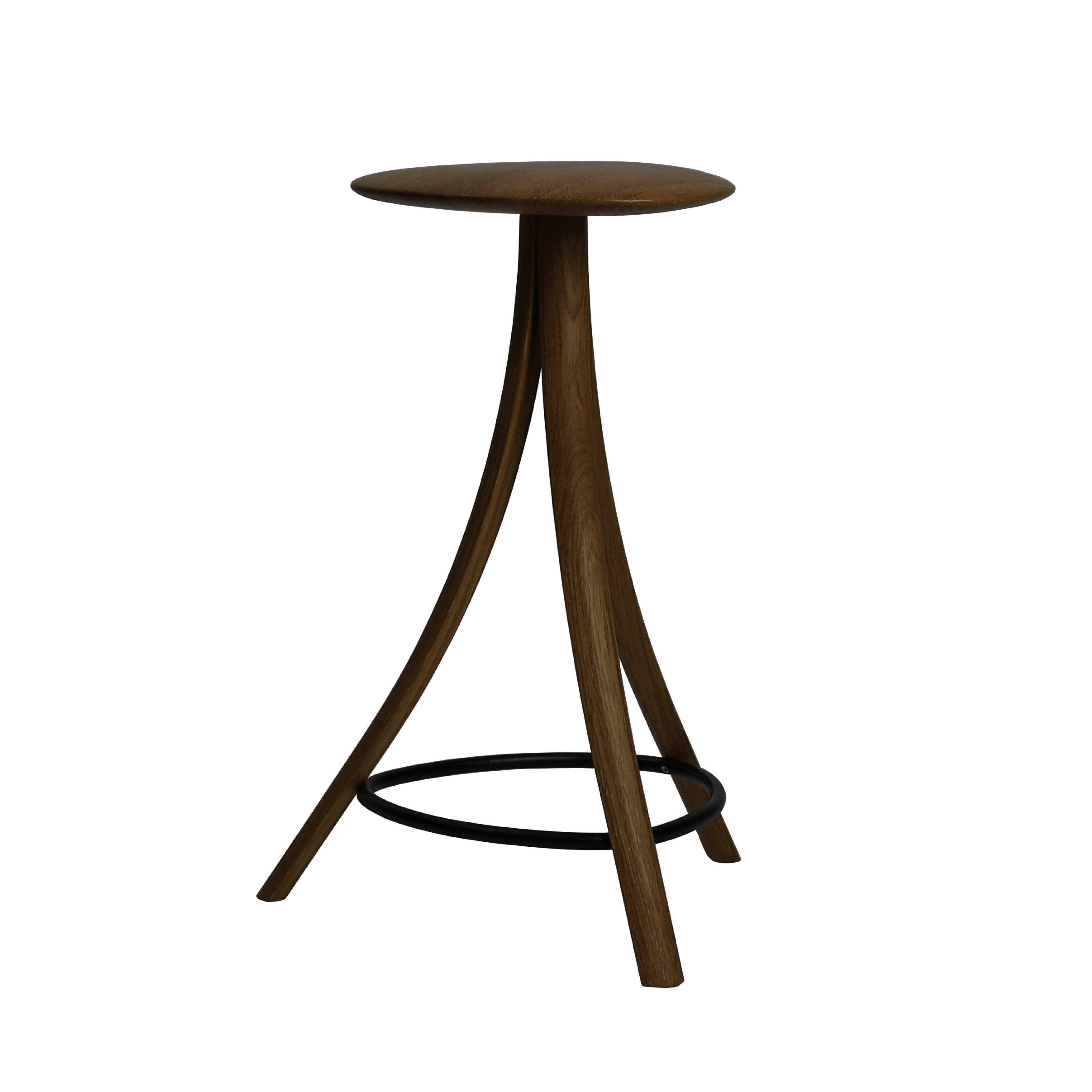 Ro Collection Clover Stool, Oak/Smoked