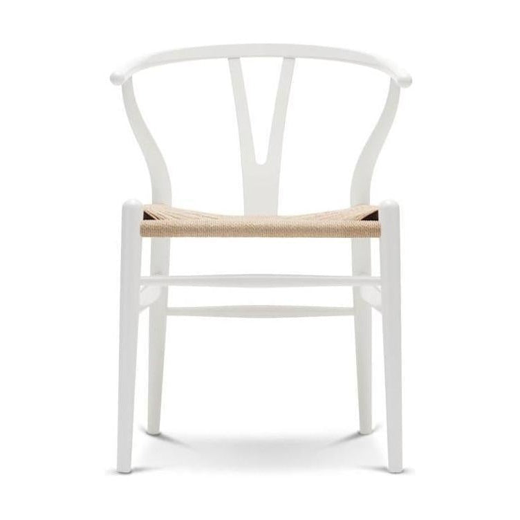 Carl Hansen Ch24 Y Chaise avec cordon en papier naturel Blanc naturel