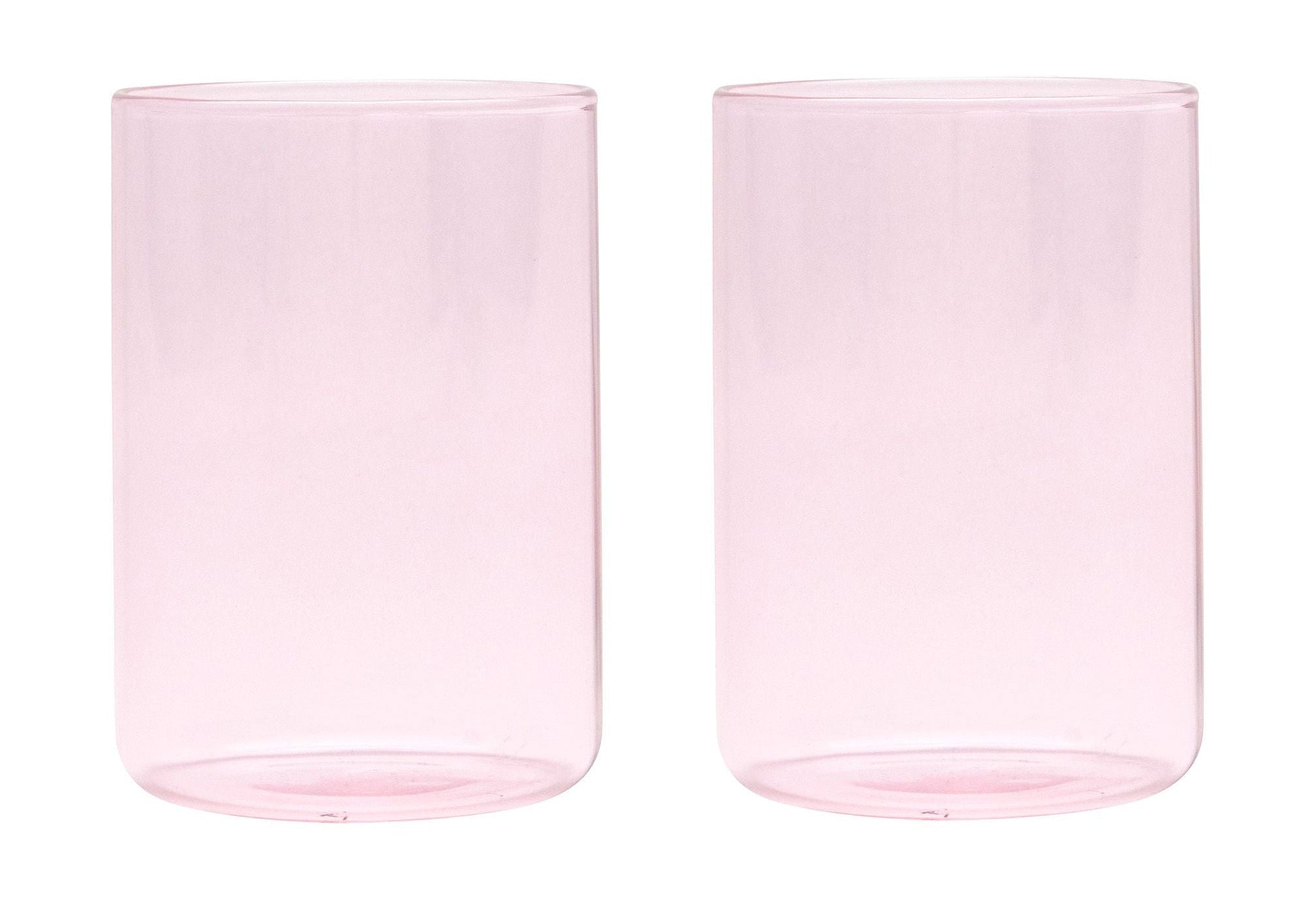 Design Letter's Favorite Drinking Glass Set Of 2, Pink