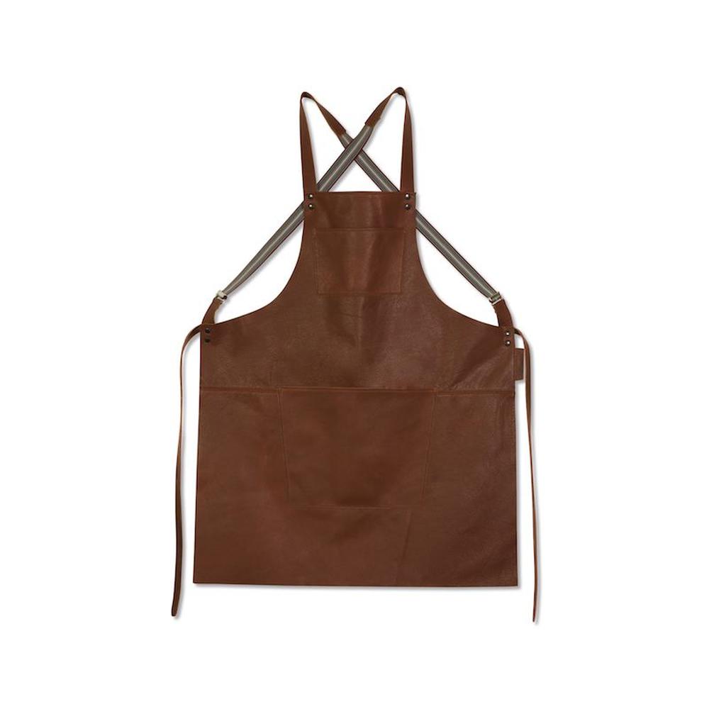 Dutchdeluxes Apron With Suspenders, Brown