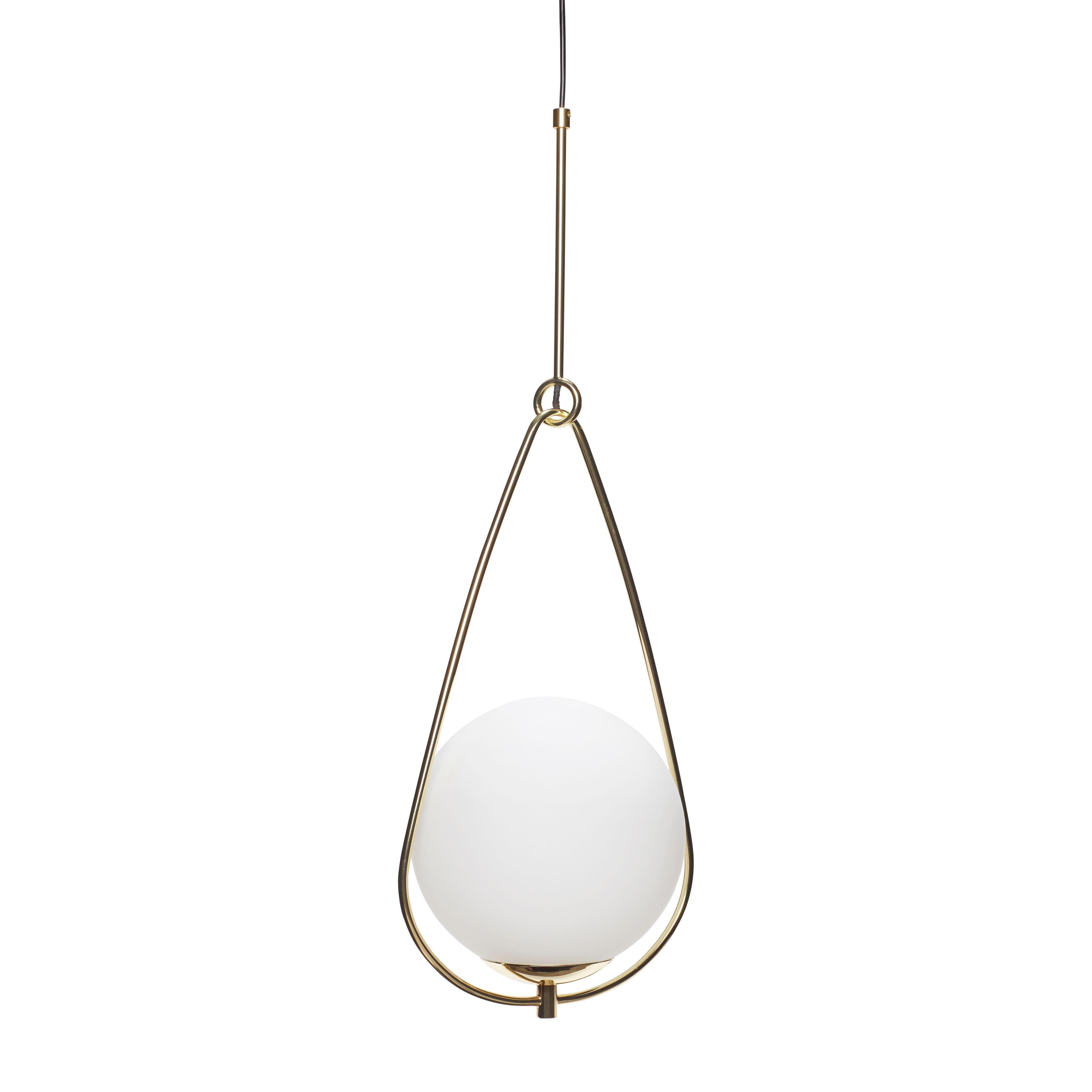 Hübsch Above Lamp Glass/Metal White/Brass