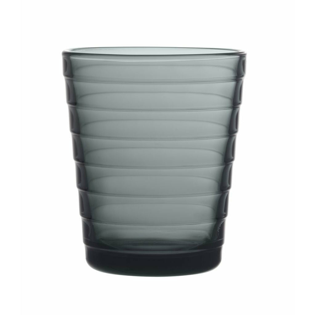 Iittala Aino Aalto Drinking Glass Dark Grey 22 Cl, 2 St K.