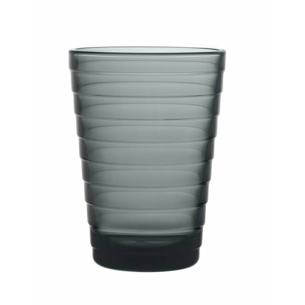 Iittala Aino Aalto Drinking Glass Dark Grey 33 Cl, 2 St K.