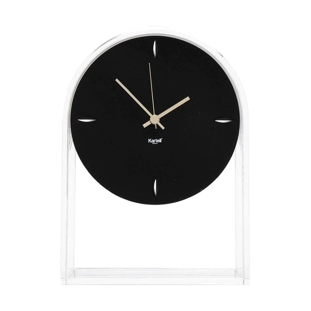 Kartell Air Du Temps Clock, Crystal/Black