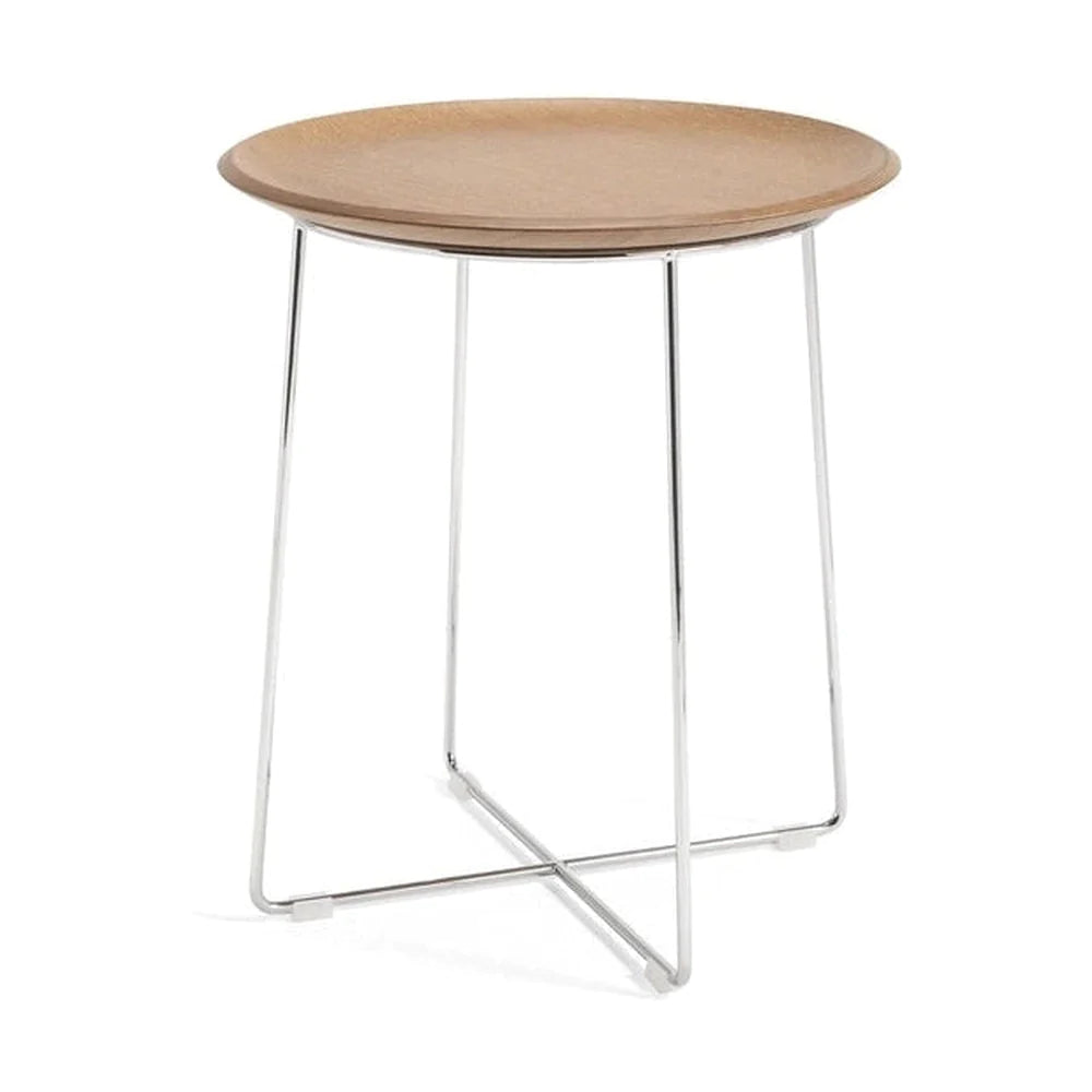 Kartell Al Wood Side Table Veneer, Light Wood/Chrome