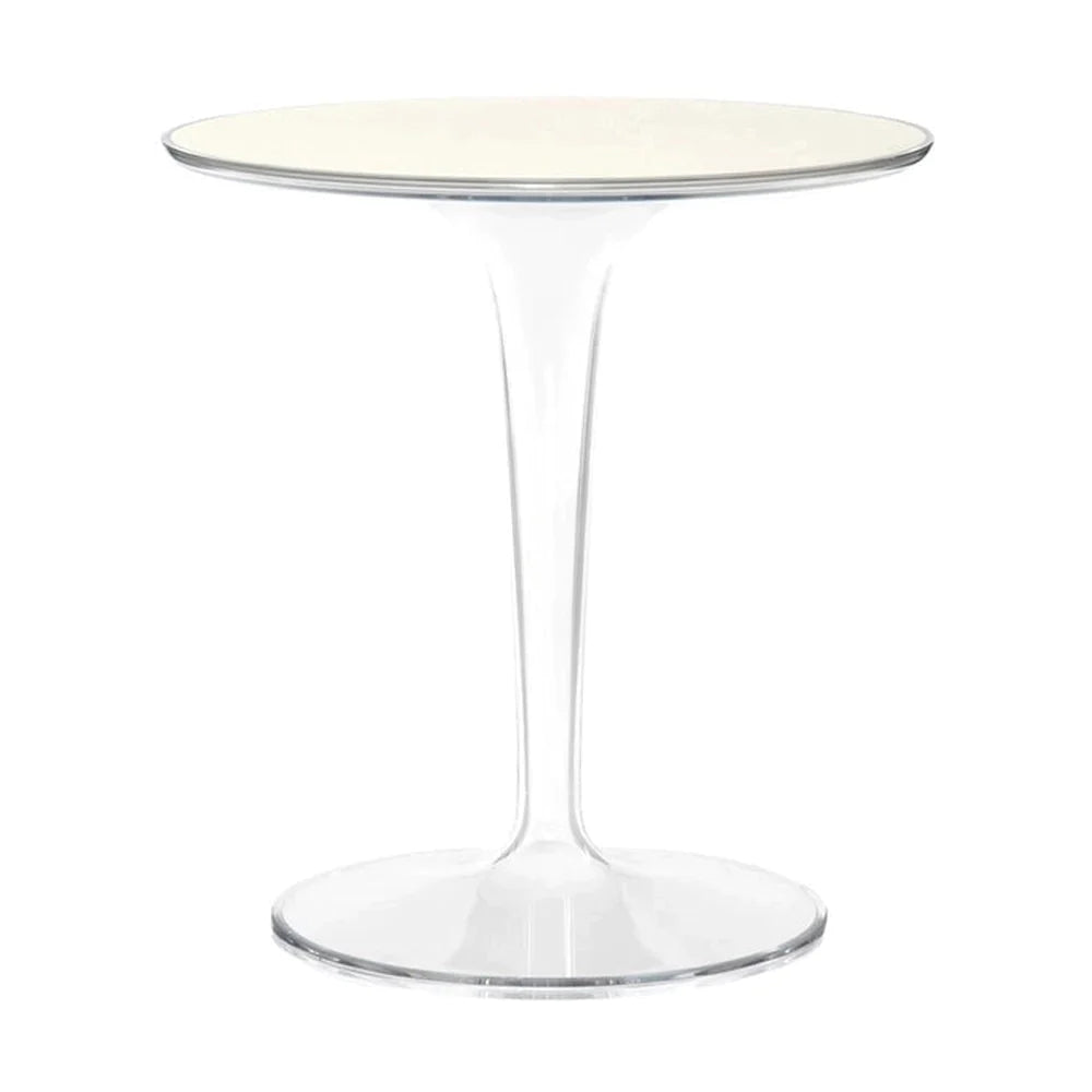 Kartell Tip Top Side Table, Transparent/White