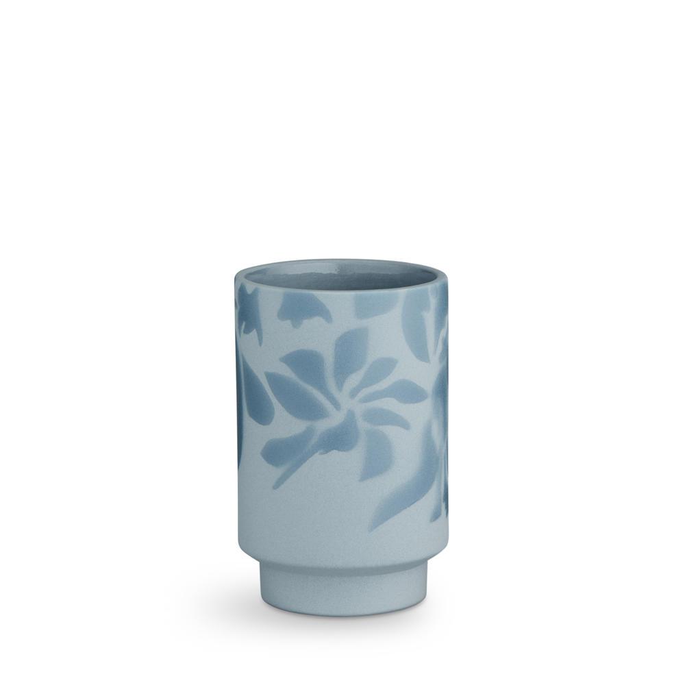 Kähler Cable Vase Dusty Blue, Small