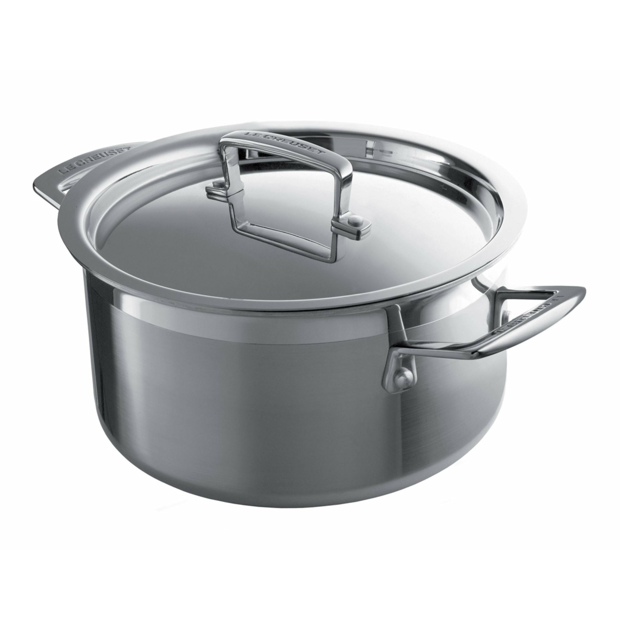 Le Creuset 3 Ply Stainless Steel Casserole With Lid 5.3 L, 24 Cm