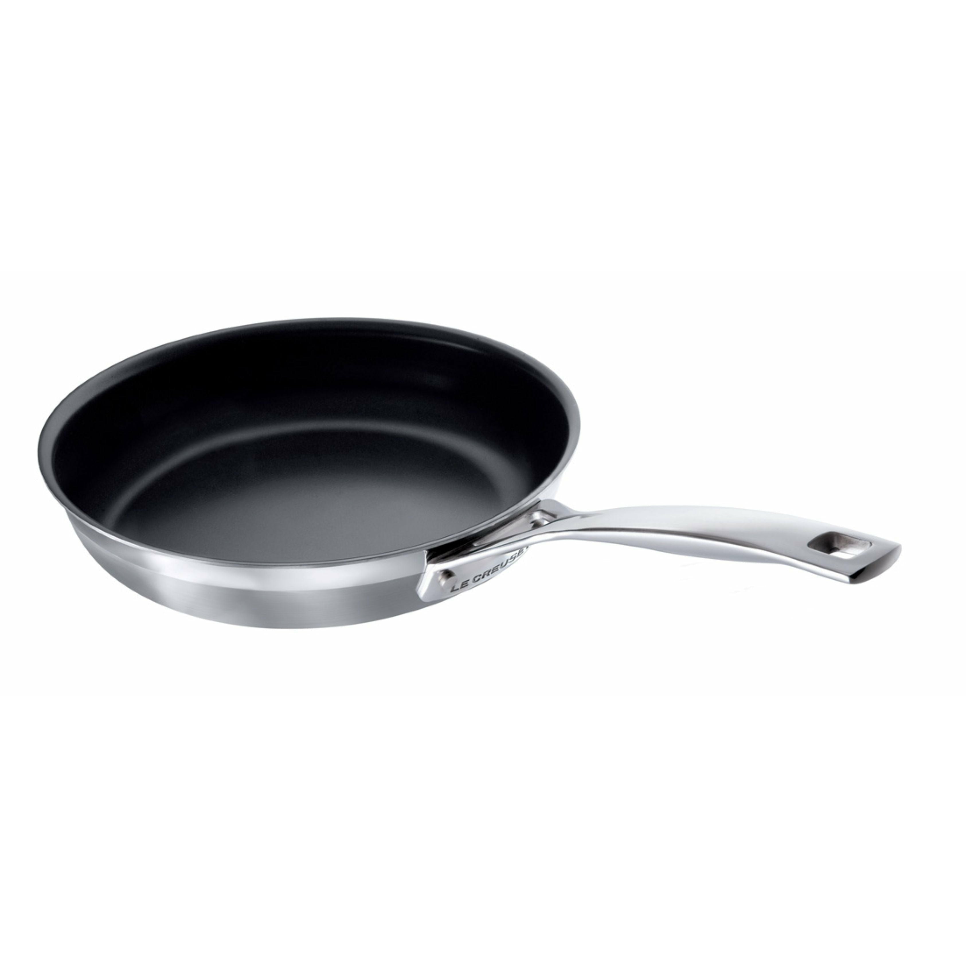 Le Creuset 3 Ply Stainless Steel Non Stick Frying Pan, 24 Cm