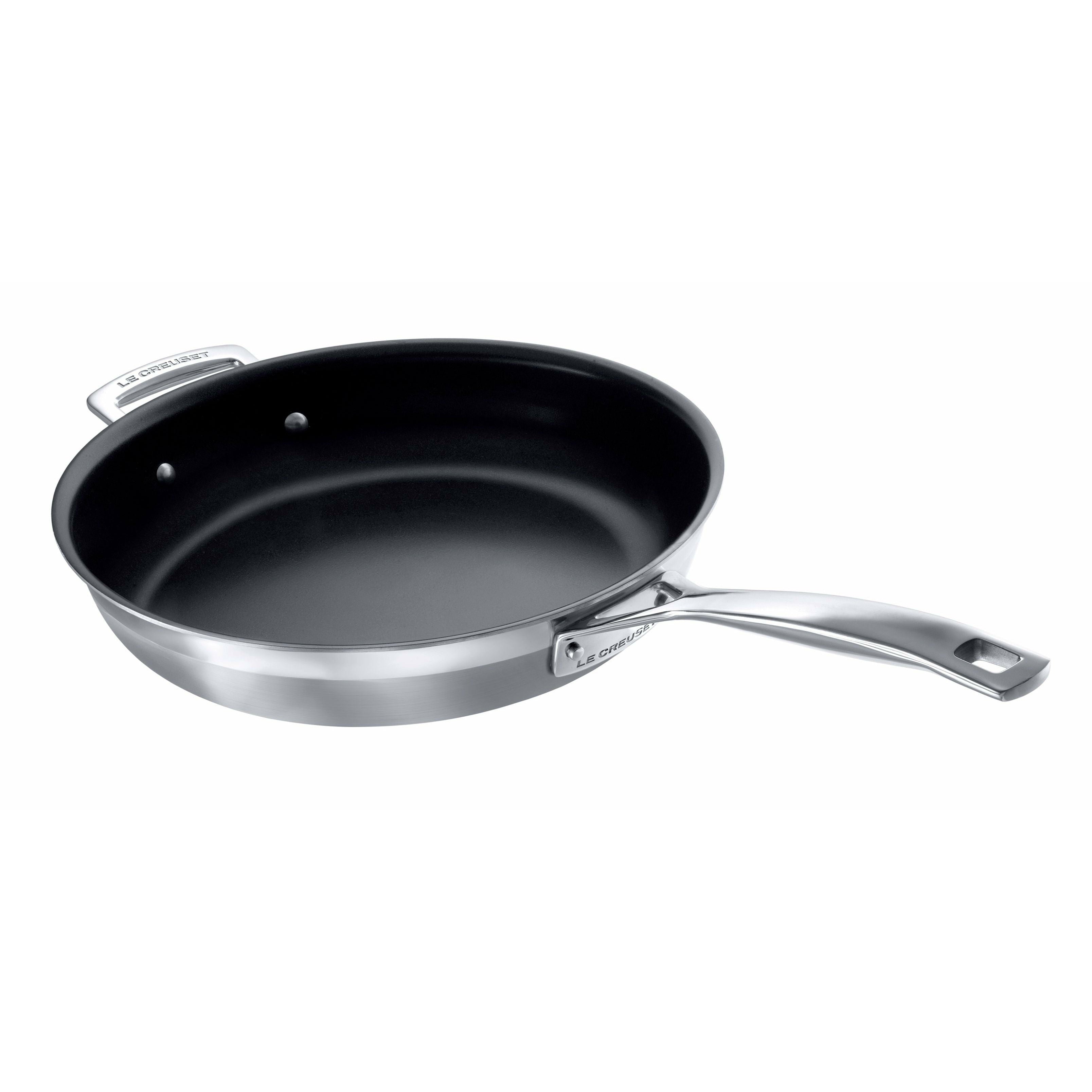 Le Creuset 3 Ply Stainless Steel Non Stick Frying Pan, 28 Cm