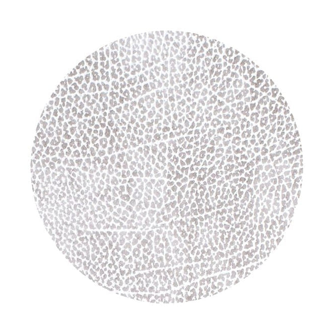 Lind Dna Circle Glass Coaster Hippo Leather, White Grey