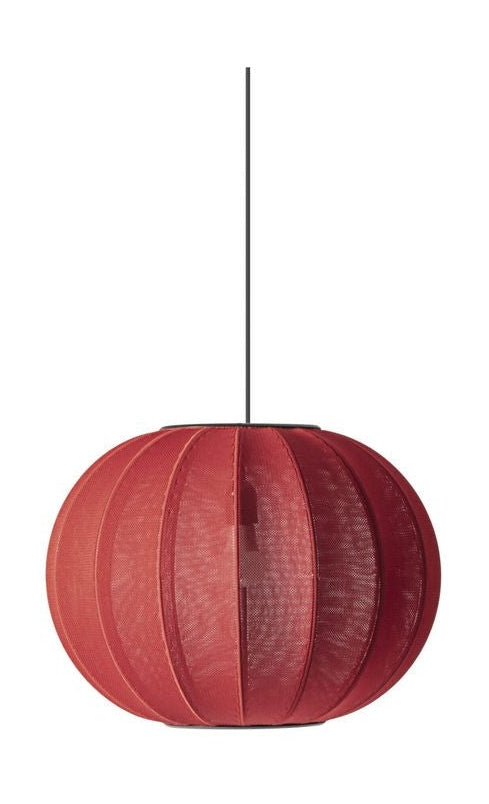 Made By Hand Knit Wit 45 Round Pendant Lamp, Maple Red