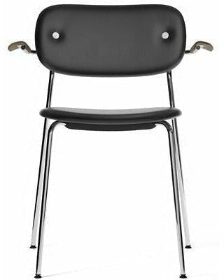 Audo Copenhagen Co Chair Full Upholstery With Armrest Dark Stained Oak, Chrome/Dakar 0842
