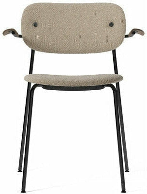 Audo Copenhagen Co Chair Full Upholstery With Armrest Dark Stained Oak, Black/Lupo T19028/004