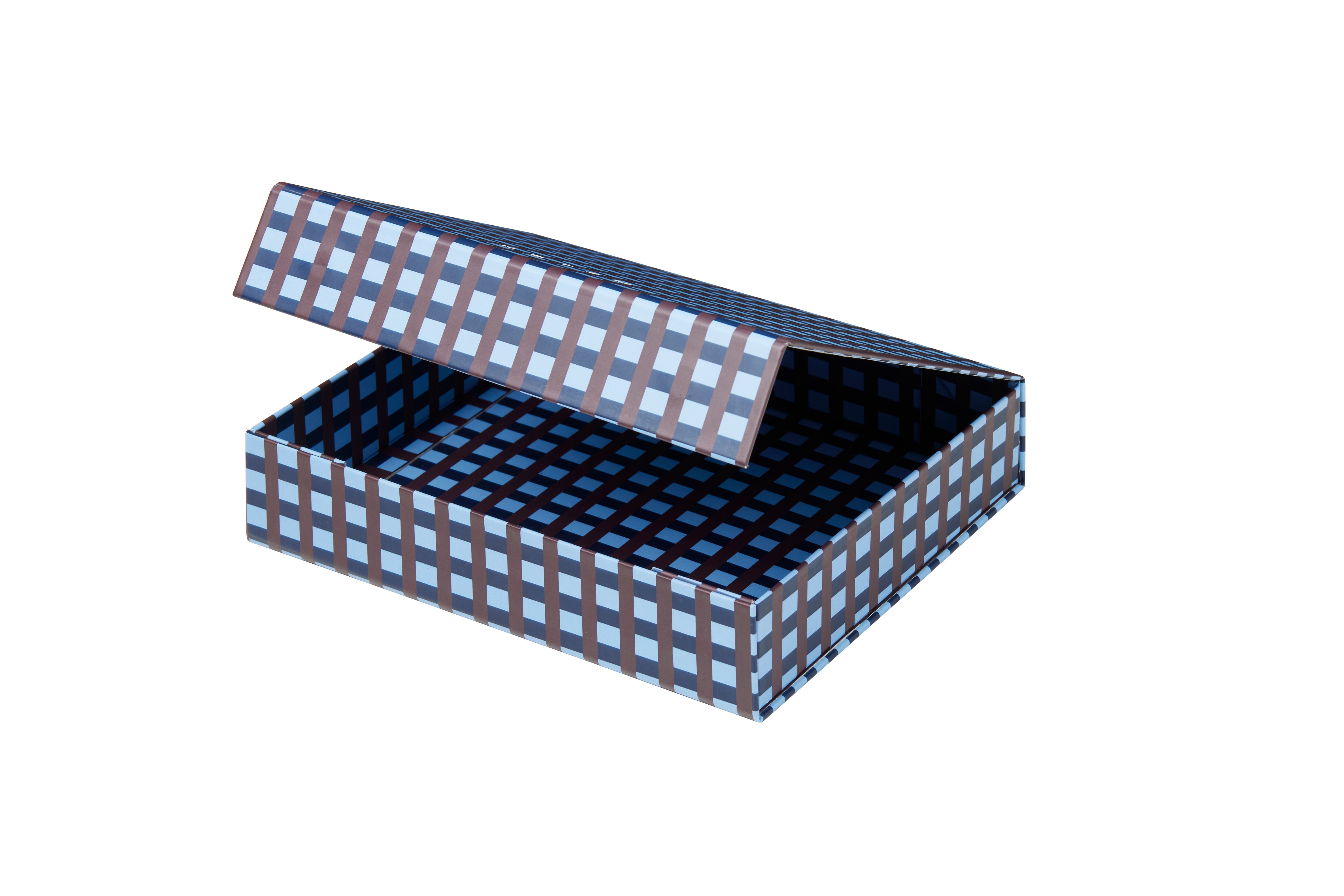 Notem Studio Bille Box Small, Blue And Brown Check