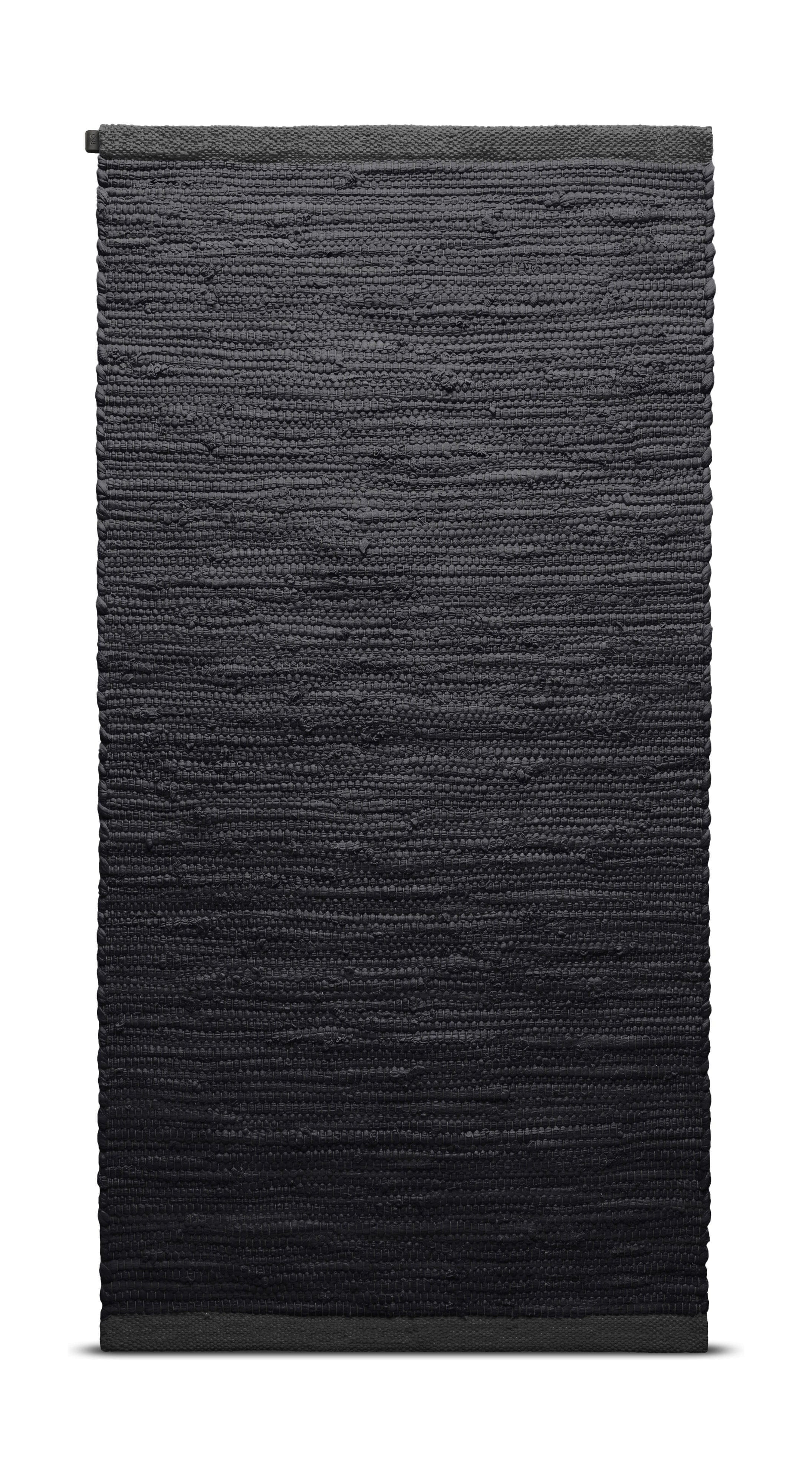 Rug Solid Cotton Rug 140 X 200 Cm, Charcoal