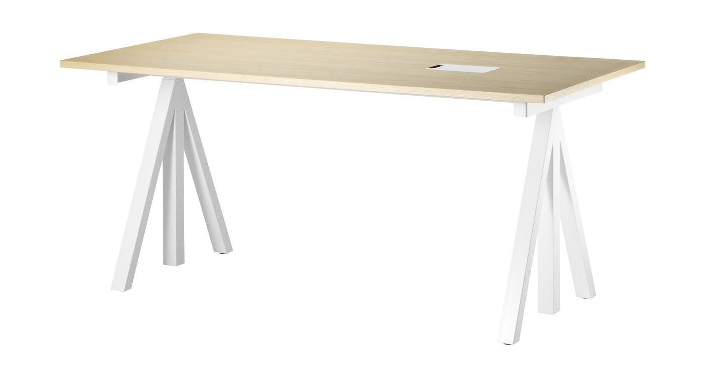 String Furniture Height Adjustable Work Table Ash, 78x160 Cm
