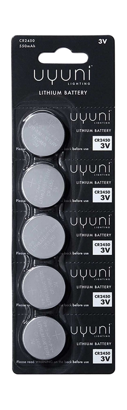 Uyuni Lighting Cr2450 Lithium Batteries 5 Pak