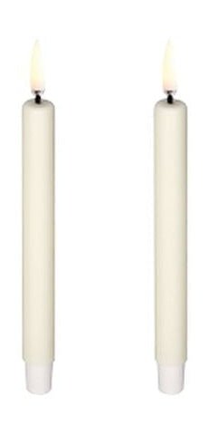 Uyuni Lighting Led Mini Rod Candle 3 D Flame 2 Pcs. øx H 1,3x13,8, Ivory