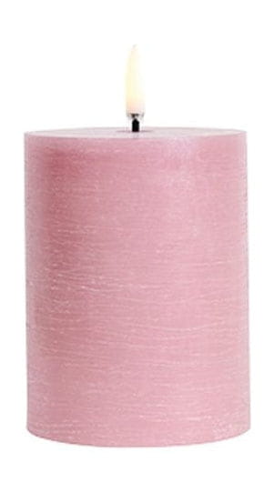 Uyuni Lighting Led Pillar Candle 3 D Flame 7,8x10,1 Cm, Dusty Rose Rustic