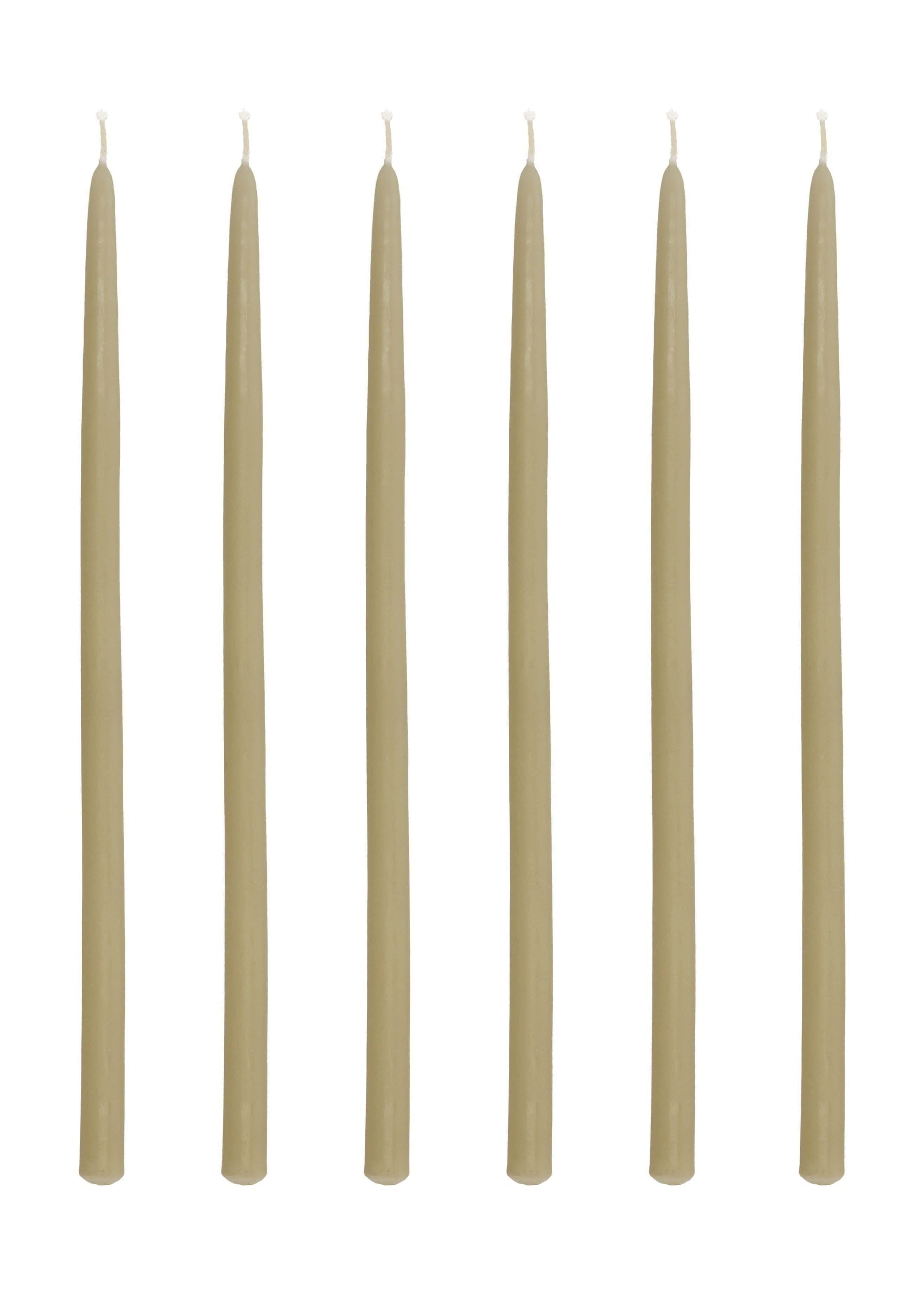 Villa Collection Altri Tapered Candle Set Of 6 øx H 1,2x30, Sand