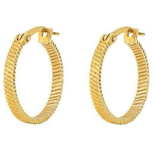 Vincent Fortune Plate Creol Earrings M Gold Plated