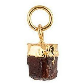 Vincent Monthly Stone Pendant January Garnet Gold Plated