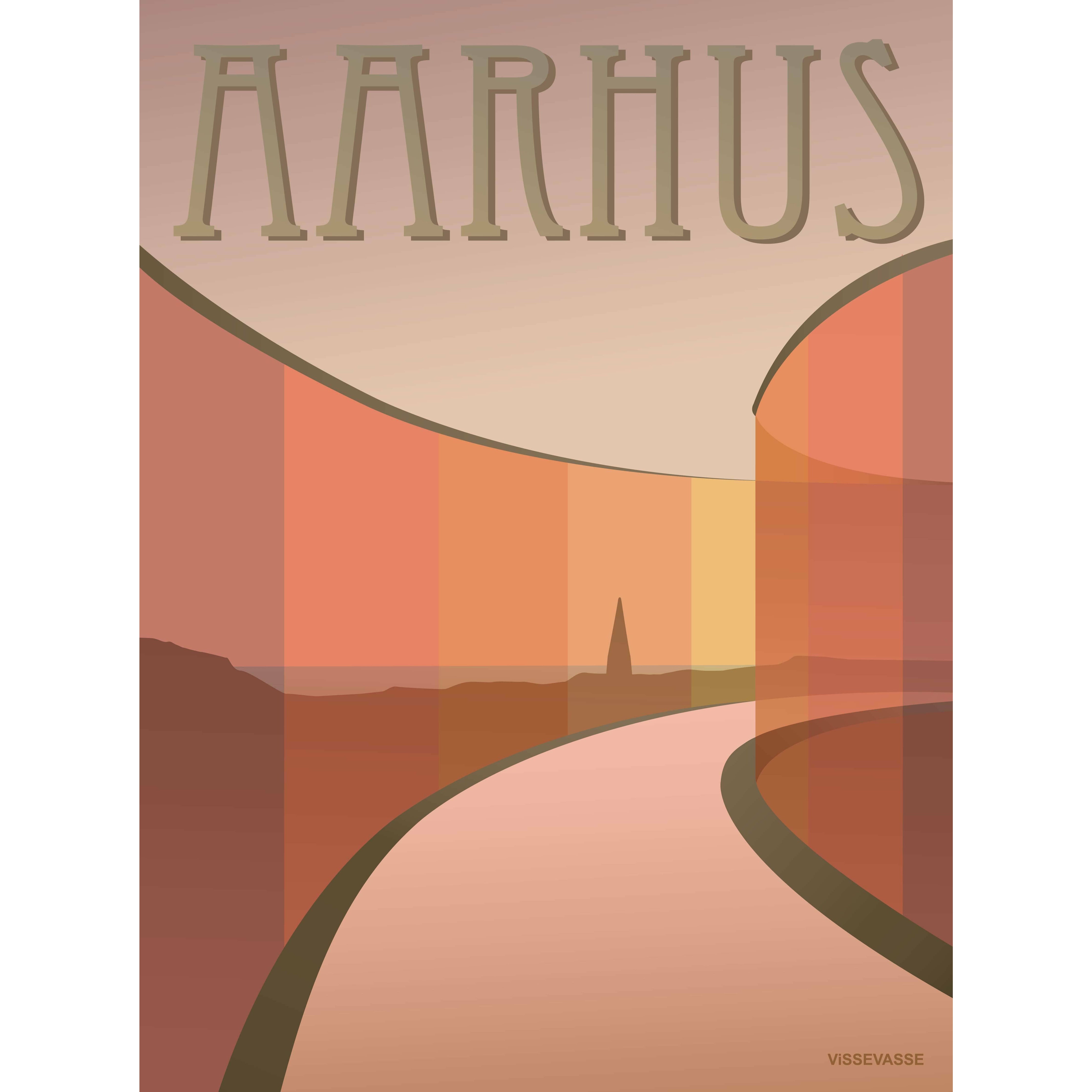 Vissevasse Aarhus Aros Poster, 30 X40 Cm